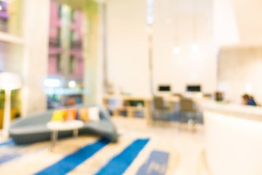 Soyut bulanık otel lobisi iç oda