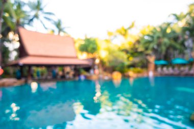 Hotel resort açık yüzme havuzunda bulanıklık