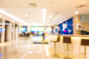 Soyut bulanık otel lobisi iç oda
