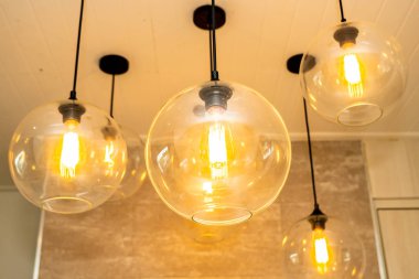 Güzel lüks tavan lambası iç dekorasyonu