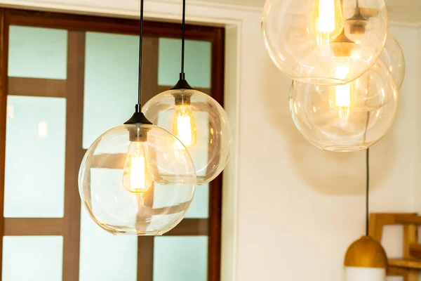 Beautiful luxury electric ceiling light lamp decoration interior — 스톡 사진