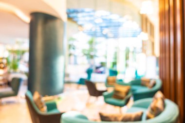 Soyut bulanık otel lobisi iç oda