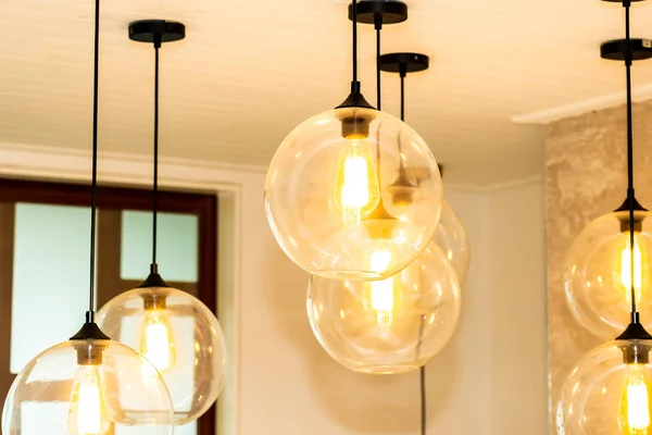 Beautiful luxury electric ceiling light lamp decoration interior — Stock Photo, Image