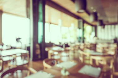 Soyut bulanık restoran iç mekan ve kafe.