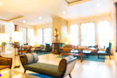 Soyut bulanık otel lobisi iç oda