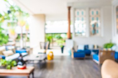 Soyut bulanık otel lobisi iç oda