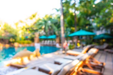 Hotel resort açık yüzme havuzunda bulanıklık