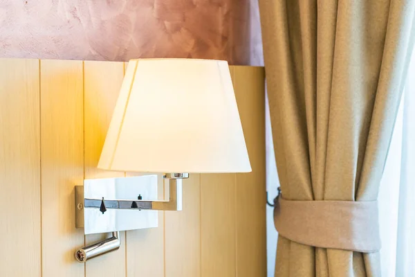 Işık lamba dekorasyon iç yatak odası — Stok fotoğraf