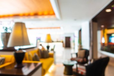 Soyut bulanık otel lobisi iç oda
