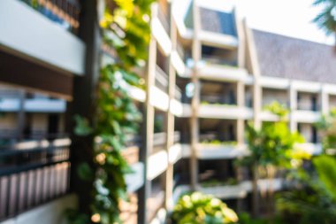 Soyut bulanık dış otel ve tatil köyü