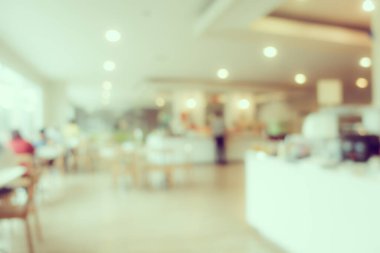 Arka plan için soyut bulanıklık ve kahve dükkanı ve restoran iç mekanı.