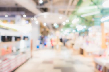Arkaplan için mağaza içindeki soyut bulanıklık ve defocus alışveriş merkezi