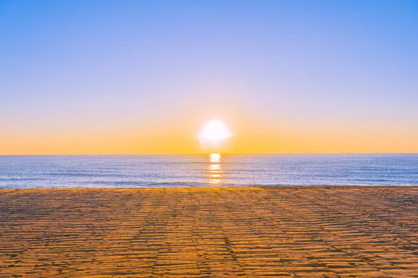Bela Natureza Tropical Praia Mar Oceano Com Pôr Sol Nascer — Fotografia de Stock