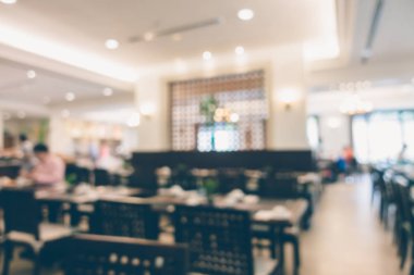 Arka plan için soyut bulanık kahve dükkanı ve restoran iç mekanı