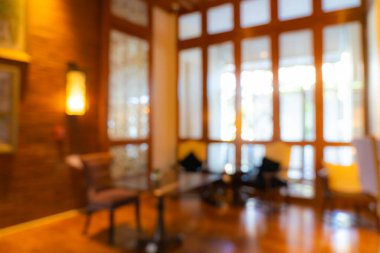 Kafe ve restoran arka planında soyut bulanıklık var.