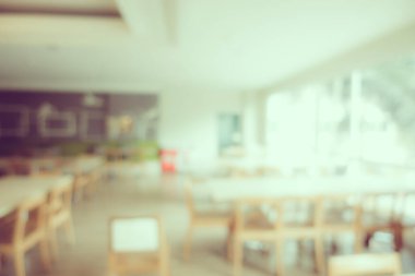 Arka plan için soyut bulanıklık ve kahve dükkanı ve restoran iç mekanı.