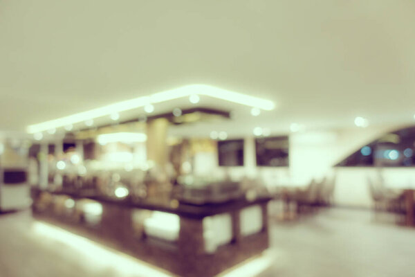 Abstract blur and defocus coffee shop cafe and restaurant interior for background