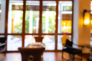 Kafe ve restoran arka planında soyut bulanıklık var.