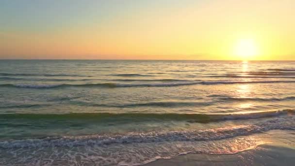 Природа Морского Пляжного Океана Закате Восходе Солнца Незабываемого Путешествия Отдыха — стоковое видео