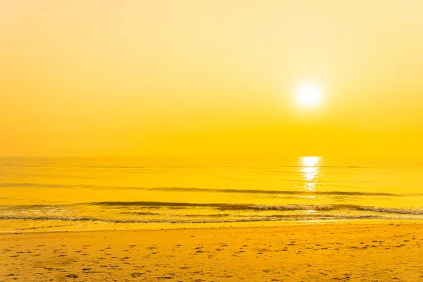 Belle Plage Océan Mer Tropicale Lever Coucher Soleil Pour Les — Photo