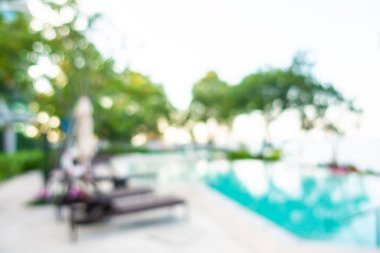 Açık Yüzme havuzunda hotel resort için arka plan bulanıklık