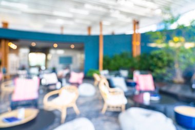Arka plan için otel lobisinin iç kısmı bulanık.