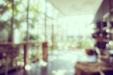 Arka plan için soyut bulanıklık ve kahve dükkanı ve restoran iç mekanı.