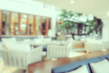 Kafe ve restoran arka planında soyut bulanıklık var.