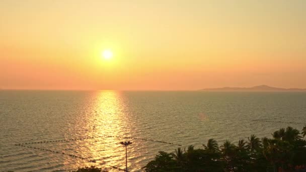 Schöne Tropische Natur Meer Strand Ozean Bei Sonnenuntergang Oder Sonnenaufgang — Stockvideo