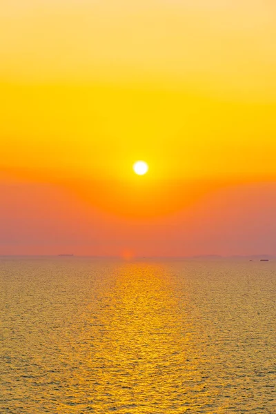 Belo Pôr Sol Nascer Sol Torno Baía Mar Com Nuvem — Fotografia de Stock