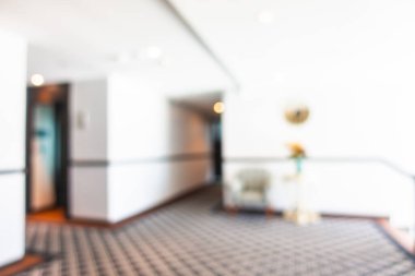Arka plan için soyut bulanık otel ve lobi dekorasyonu