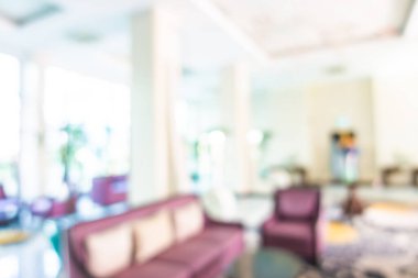Arka plan için soyut bulanık otel ve lobi dekorasyonu