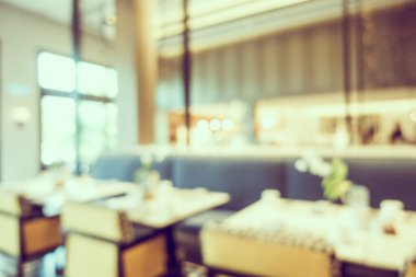 Soyut bulanık kahvaltı büfesi restoran ve otelin iç tarafındaki kafeterya arka plan için.