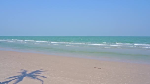 Hermosa Naturaleza Tropical Playa Mar Océano Con Cielo Azul Para — Vídeos de Stock