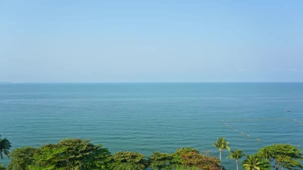 Schöne Tropische Natur Des Strandes Meer Ozean Mit Blauem Himmel — Stockvideo