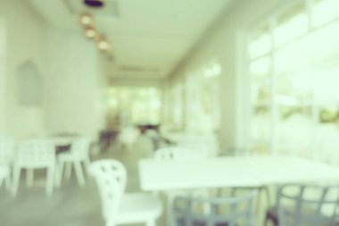 Arka plan için soyut bulanıklık ve kahve dükkanı ve restoran iç mekanı.