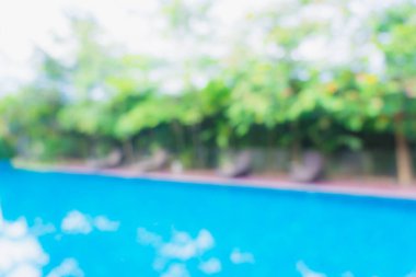 Açık Yüzme havuzunda hotel resort için arka plan bulanıklık