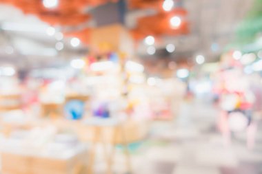 Arkaplan için mağaza içindeki soyut bulanıklık ve defocus alışveriş merkezi