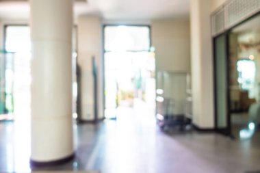 Arka plan için soyut bulanık otel ve lobi dekorasyonu