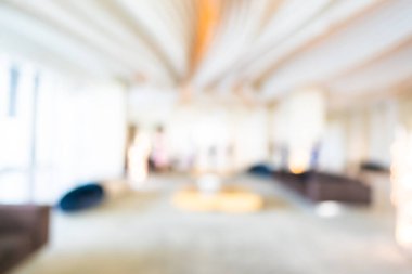Arka plan için soyut bulanık otel ve lobi iç mimarisi