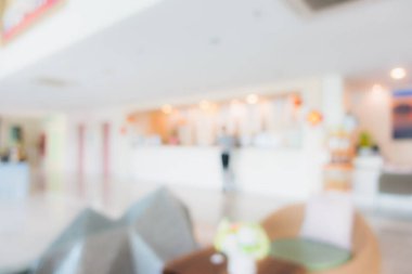 Görüntü bulanıklığı ve arka plan için otel lobisinin dışsal görünümü