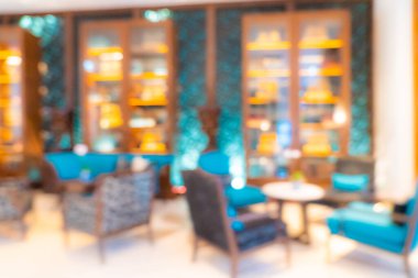 Kafe ve restoran arka planında soyut bulanıklık var.