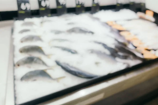 Desenfoque Desenfoque Abstracto Carne Pescado Cruda Supermercado Centro Comercial Departamento — Foto de Stock