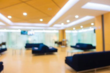 Hasta sulama alanı sağlık geçmişi için olan soyut bulanıklık ve defocus bokeh klinik lobisi
