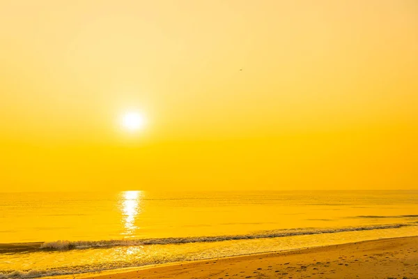 Belle Plage Océan Mer Tropicale Lever Coucher Soleil Pour Les — Photo