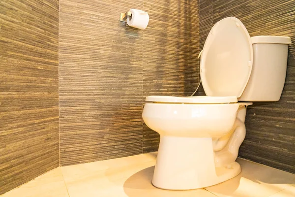 Luxury Clean White Toilet Bowl Seat Decoraion Interior Bathroom — Stock Photo, Image