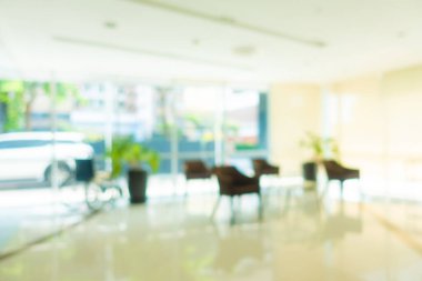 Hasta sulama alanı sağlık geçmişi için olan soyut bulanıklık ve defocus bokeh klinik lobisi
