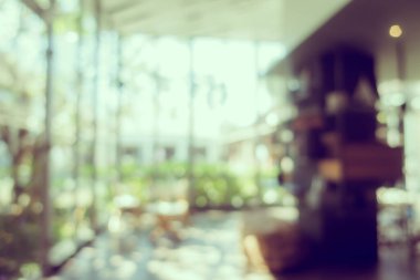 Arka plan için soyut bulanıklık ve kahve dükkanı ve restoran iç mekanı.