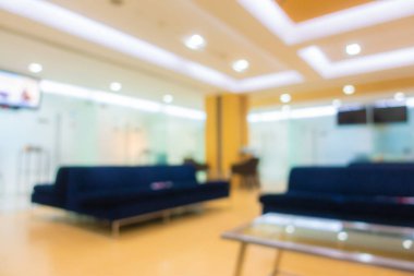 Hasta sulama alanı sağlık geçmişi için olan soyut bulanıklık ve defocus bokeh klinik lobisi