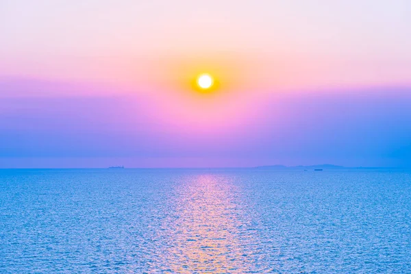 Belo Pôr Sol Nascer Sol Torno Baía Mar Com Nuvem — Fotografia de Stock
